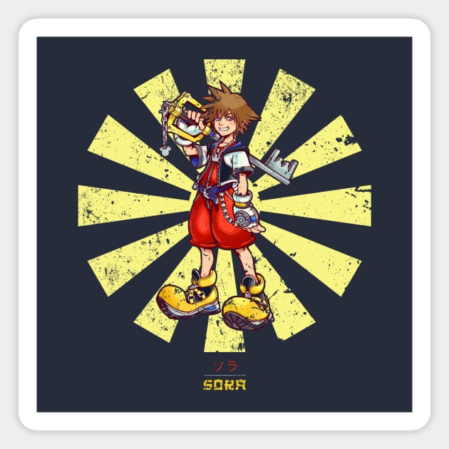 Sora Retro Japanese Kingdom Hearts Magnet by Nova5